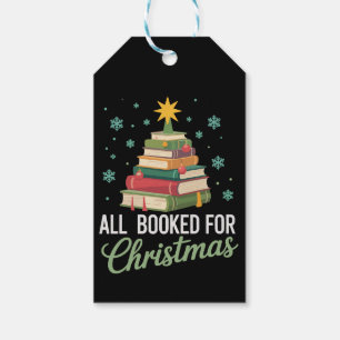 All Booked For Christmas Tree Books Teacher Xmas  Gift Tags