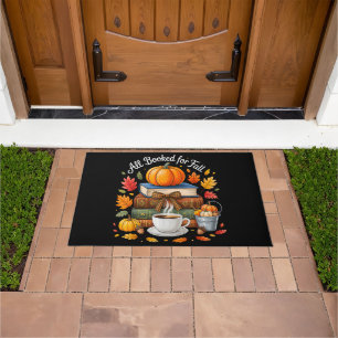 All Booked for Fall Books Coffee Cozy Autumn Doormat