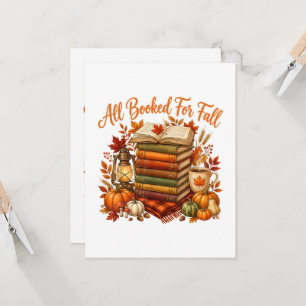 All Booked for Fall Books Coffee Cozy Autumn Invitation
