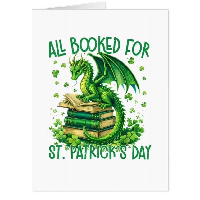 All Booked for St Patrick's Day Card (Front)