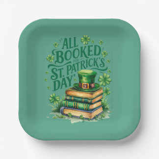 All Booked For St. Patrick's Day Paper Plates