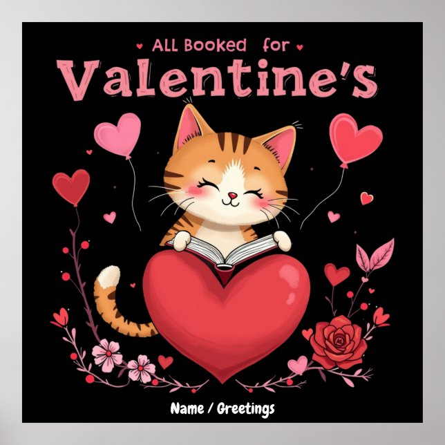  All Booked for Valentines A Perfect Valentine’s  Poster (Front)