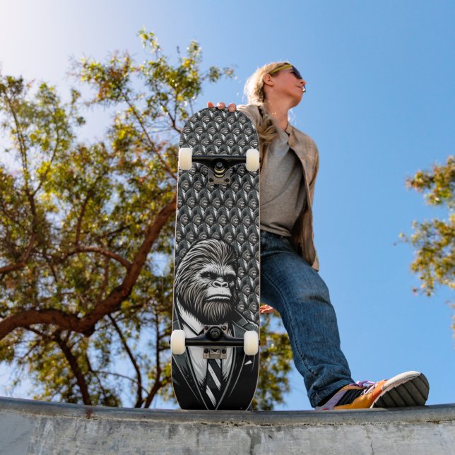All Business Bigfoot - Funny Stylish Sasquatch Skateboard (Outdoor 1)