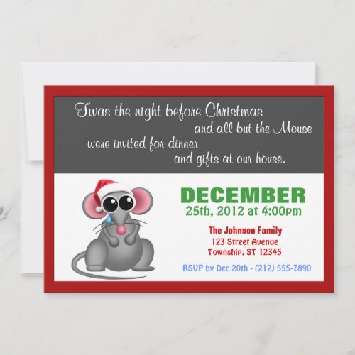 All but the Mouse _ Christmas Dinner Invitations