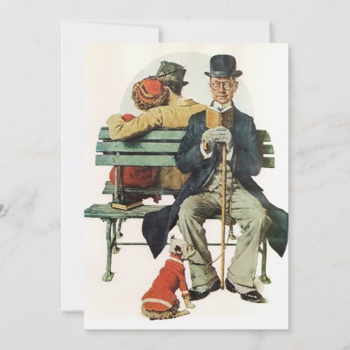 All Buttoned Up 1936 Norman Rockwell  Holiday Card