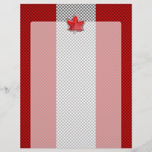 All Canadian Red Maple Leaf on Carbon Fiber Print