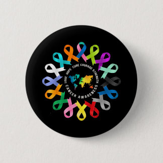 All Cancer Awareness Fight Cancer Ribbon Support Button