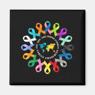 All Cancer Awareness Fight Cancer Ribbon Support Magnet