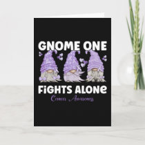 All Cancer Awareness Lavender Ribbon Gnome Card