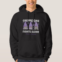 All Cancer Awareness Lavender Ribbon Gnome Hoodie