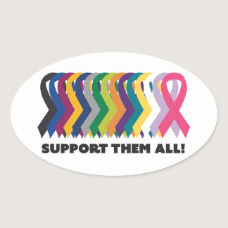 All Cancer Awareness Oval Sticker