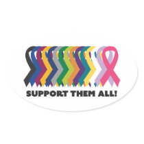 All Cancer Awareness Oval Sticker