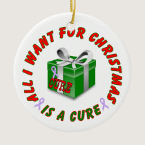 All Cancer Awareness Ribbon Christmas Ornament