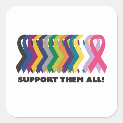 All Cancer Awareness Square Sticker