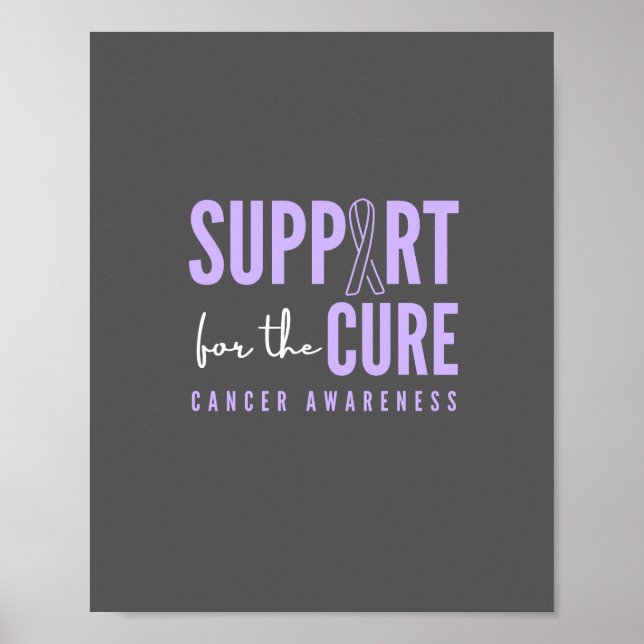 all cancer awareness.support.cure. Prints & Poster (Front)