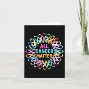 All Cancer Colorful Ribbons Cancer Awareness Card