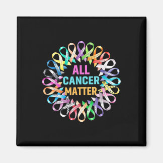 All Cancer Colorful Ribbons Cancer Awareness Magnet