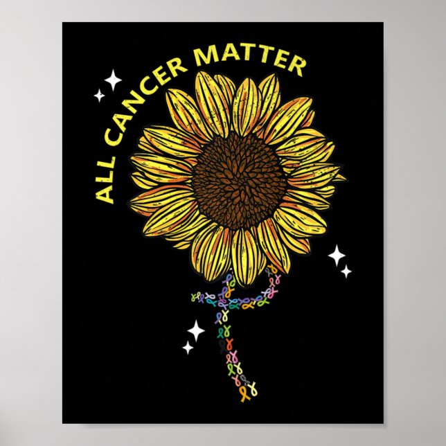 All Cancer Matters Awareness Cross All Ribbons 1  Poster (Front)