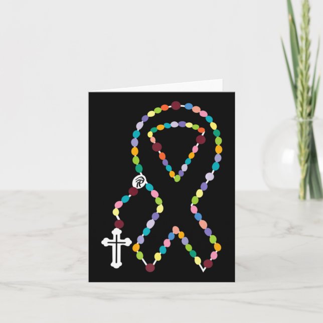 All Cancer Matters Awareness Cross All Ribbons  Card (Front)