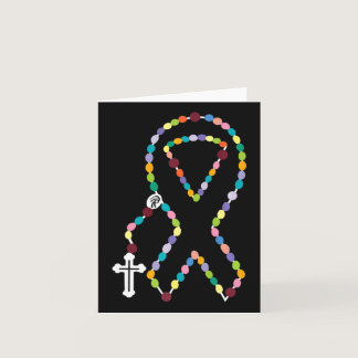 All Cancer Matters Awareness Cross All Ribbons  Card