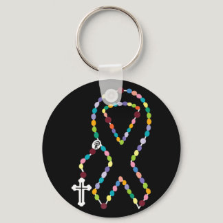 All Cancer Matters Awareness Cross All Ribbons  Keychain