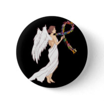 All Cancer Matters Awareness Day Angel Ribbon  Button