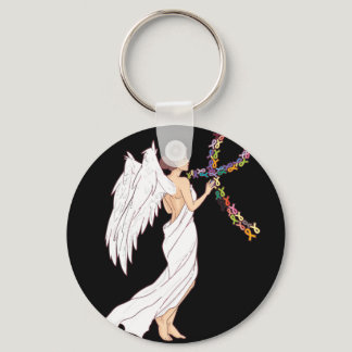 All Cancer Matters Awareness Day Angel Ribbon  Keychain