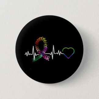 All Cancer Matters Awareness Day Heartbeat Cancer  Button