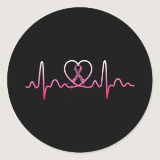 All Cancer Matters Awareness Day Heartbeat  Classic Round Sticker