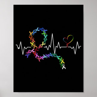 All Cancer Matters Awareness Day Heartbeat Premium Poster