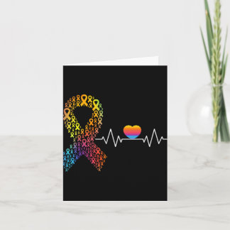 All Cancer Matters Awareness Day Heartbeat Ribbon  Card