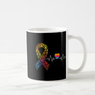 All Cancer Matters Awareness Day Heartbeat Ribbon  Coffee Mug