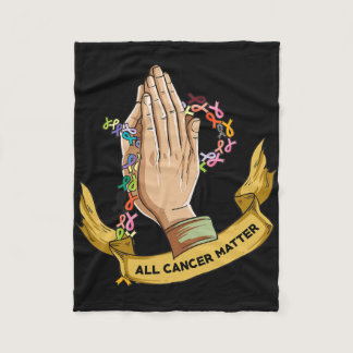 All Cancer Matters Awareness Day Pray  Fleece Blanket