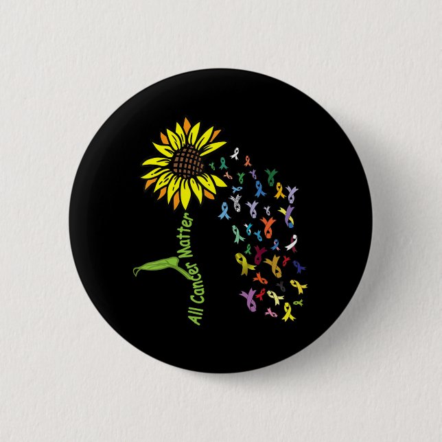 All Cancer Matters Awareness Day Ribbon  Button (Front)