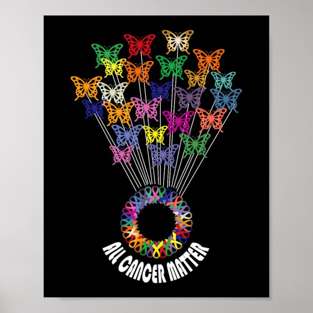 All Cancer Matters Awareness Day Ribbon Support  Poster (Front)