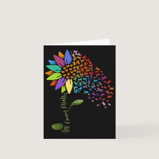 All Cancer Matters Awareness Day Sunflower Ribbon  Card
