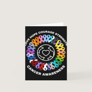 All Cancer Matters Awareness Every Color Ribbons  Card