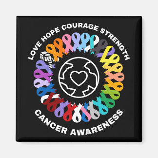 All Cancer Matters Awareness Every Color Ribbons  Magnet