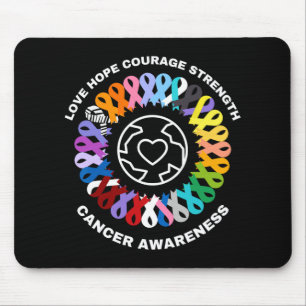 All Cancer Matters Awareness Every Color Ribbons  Mouse Pad