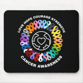 All Cancer Matters Awareness Every Color Ribbons Mouse Pad
