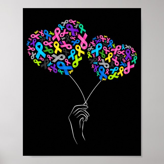 All Cancer Matters Awareness Fight All Cancer Ribb Poster (Front)