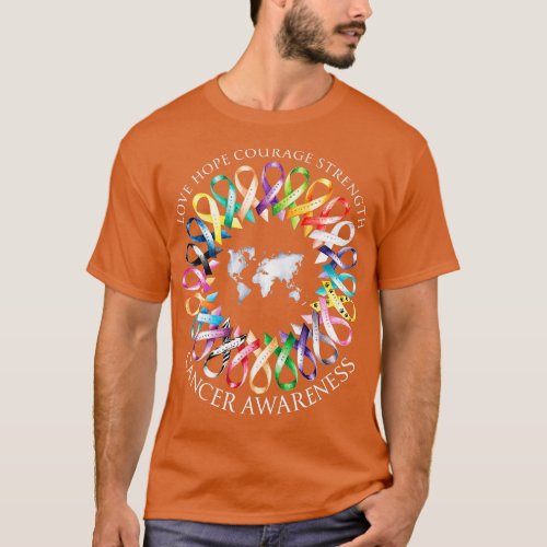 All Cancer Matters Awareness Fight All Cancer Ribb T_Shirt