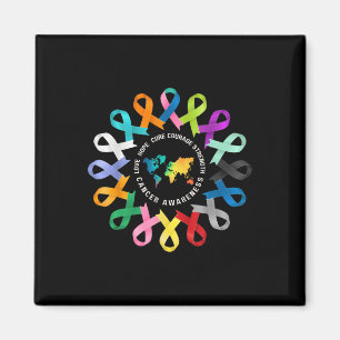 All Cancer S Awareness Fight Cancer Ribbon Support Magnet
