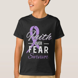 All Cancer Survivor Faith Over Fear Christian Gift T-Shirt