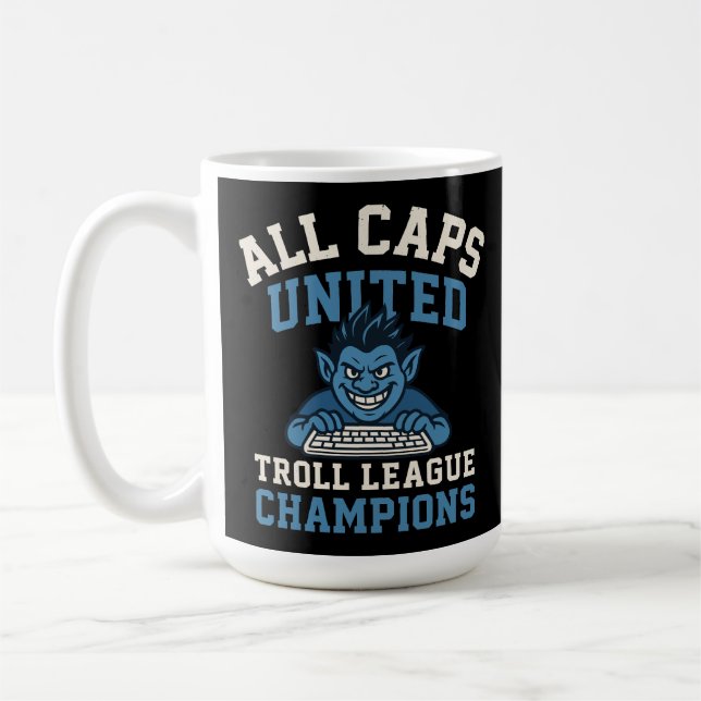 All Caps United Troll League Champions Coffee Mug (Left)