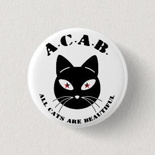 All Cats Are Beautiful Button