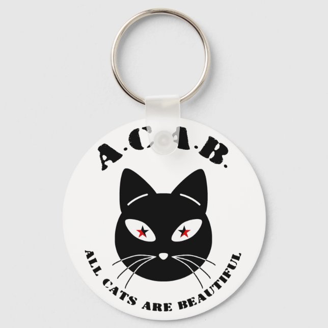 All Cats Are Beautiful Keychain (Front)