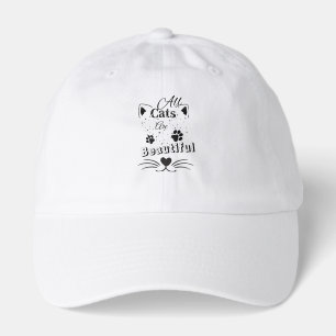 All Cats Are Beautiful – Minimal Cute Cat Design Hat