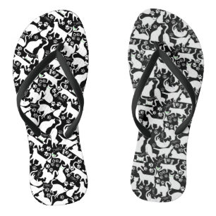 All Cats pattern.w.bx4 Flip Flops