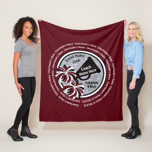 All Cheerleaders Names Best Cheer Coach Gifts Fleece Blanket